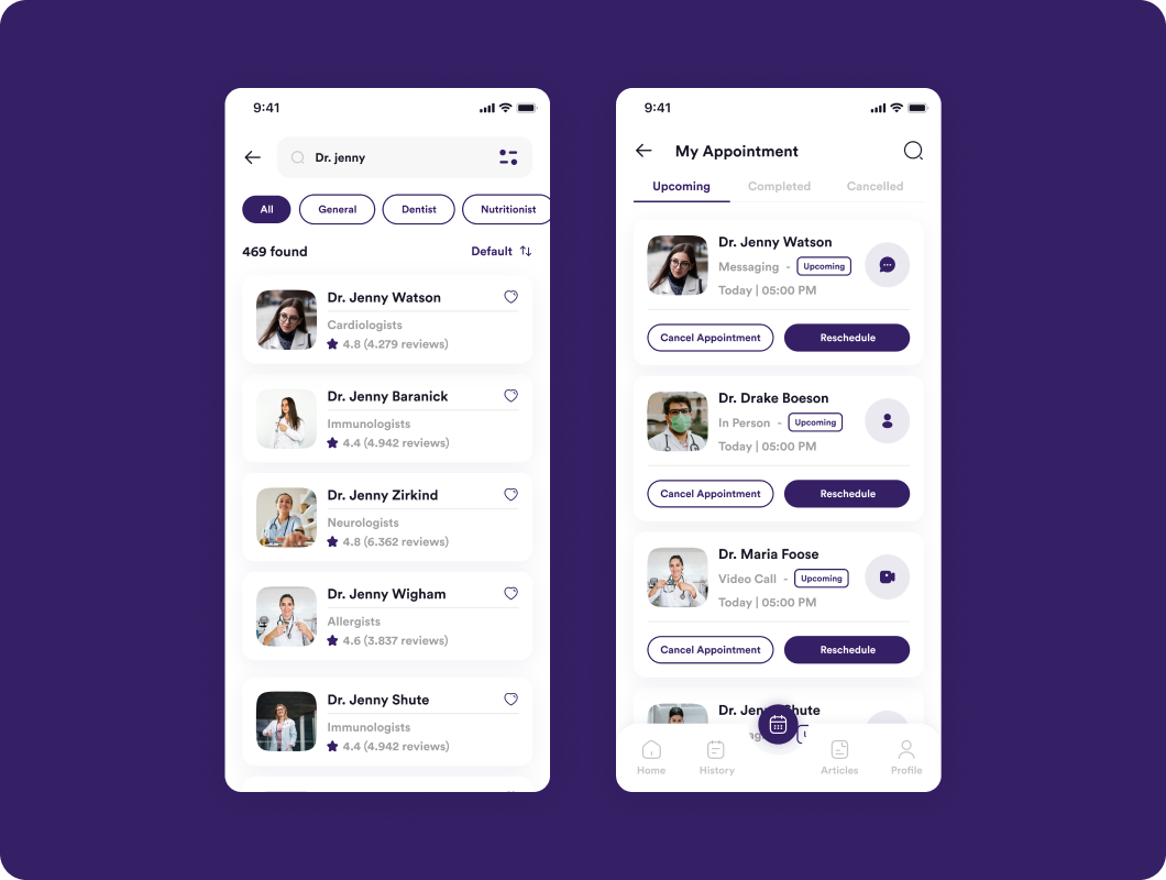Doctor Search & Appointment Scheduling